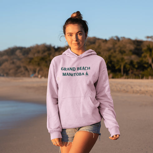 Bring the beach vibes wherever you go with our Grand Beach Retro Scene hoodie — a cozy nod to one of Manitoba’s most iconic summer destinations.